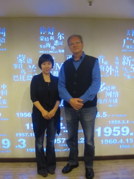 Chen Yan und Walter Fehlinger bei Radio Beijing am 16. Oktober 2013