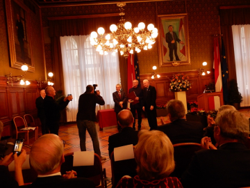 Heinz Fischer, Walter Fehlinger und Helmut Sohmen