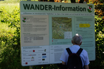 Informationstafel in Roßleithen auf dem Weg zum Gleinkersee 2014