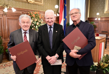 LH i.R. Dr. Josef Pühringer, Mag. Walter Fehlinger, Dr. Helmut Sohmen_(Fotoabdruck für Medienzwecke honorarfrei, © Stadt Wi///PID, Fotograf Jobst