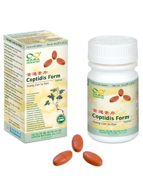 Coptidis Form, Huang Lian Su Pian, 60 Pillen