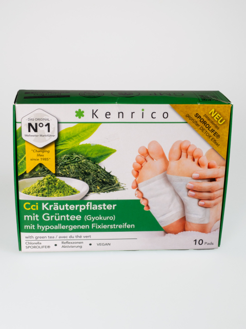 Kenrico Cci Grünteepflaster, 10 Stück Packung mit medizinischen Easytouch Fixierstreifen