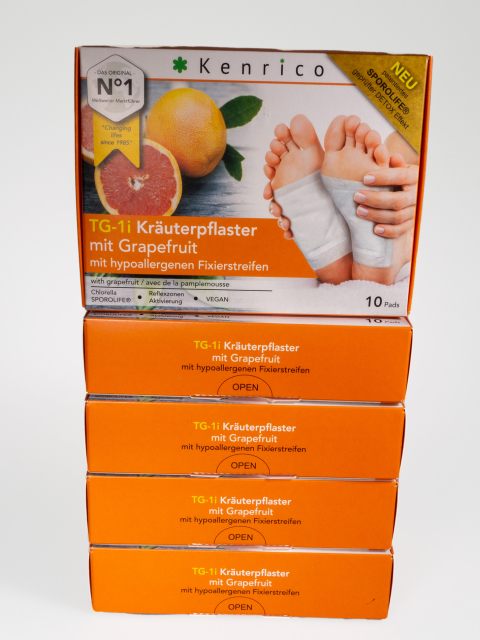 Kenrico TG-1i Grapefruitpflaster, 50 Stück Packung mit medizinischen Easytouch Fixierstreifen