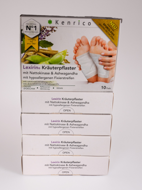 Kenrico Lexirin Nattokinasepflaster, 50 Stück Packung mit medizinischen Easytouch Fixierstreifen