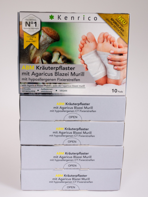 Kenrico ZEO Zeolithpflaster, 50 Stück Packung mit medizinischen Easytouch Fixierstreifen
