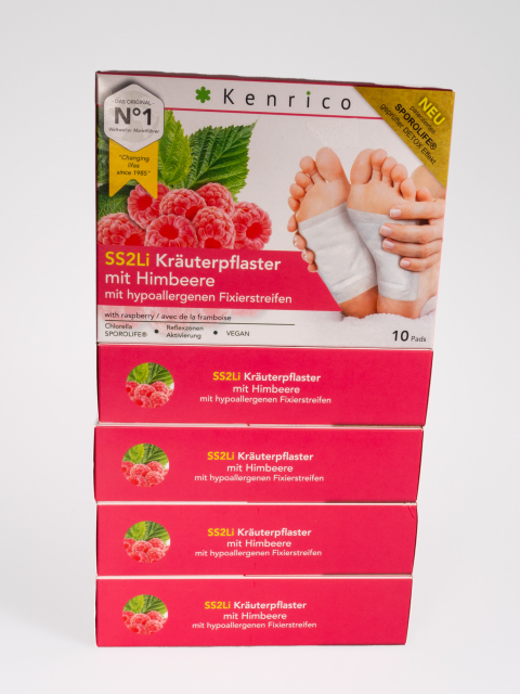 Kenrico SS2Li Himbeerpflaster, 50 Stück Packung mit medizinischen Easytouch Fixierstreifen