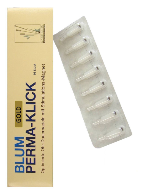 Blum Perma-Klick Ohrdauernadel Gold, 96 Stk. inkl. Pflaster