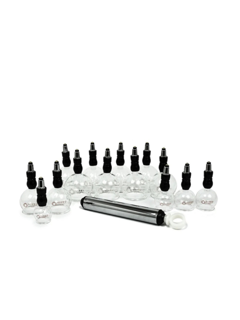 Schröpfset aus Glas, 14 teilig