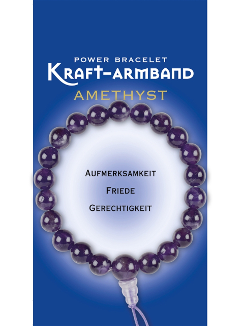 Kraft-Armband Amethyst. Gerechtigkeit, Aufmerksamkeit, Friede
