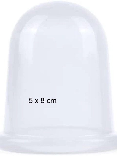 Massage Cup farblos aus Silicon, ca. 5 x 8 cm