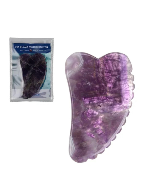 Gua Sha Amethyst mit Zähnchen