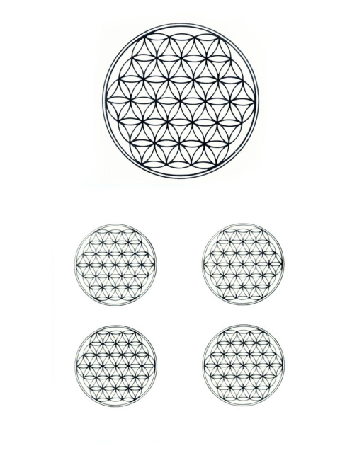 Blume des Lebens Set - abriebfest - Gold