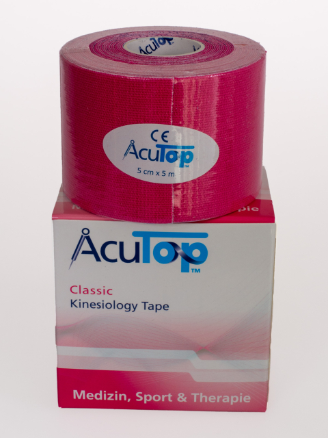 AcuTop Kinesiology Tape, pink, 5cm breit und 5 Meter lang
