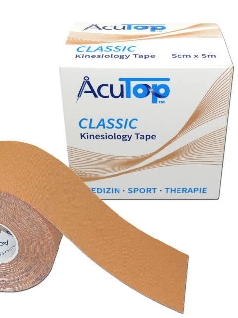 AcuTop Kinesiology Tape, beige, 5cm breit und 5 Meter lang