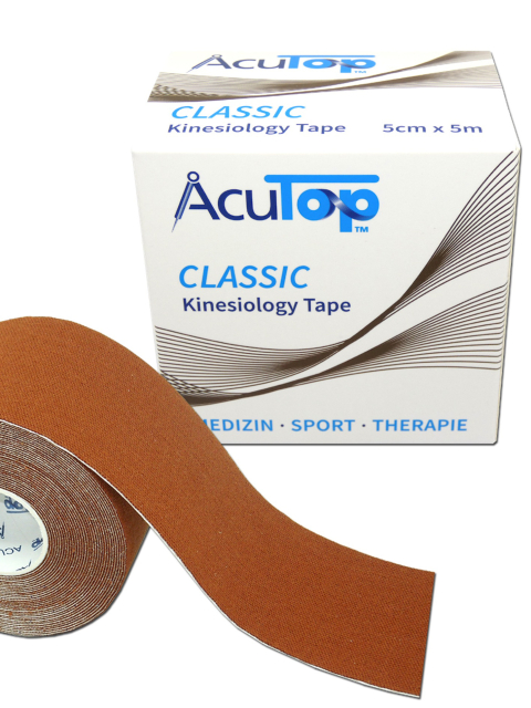 AcuTop Kinesiology Tape, braun, 5cm breit und 5 Meter lang