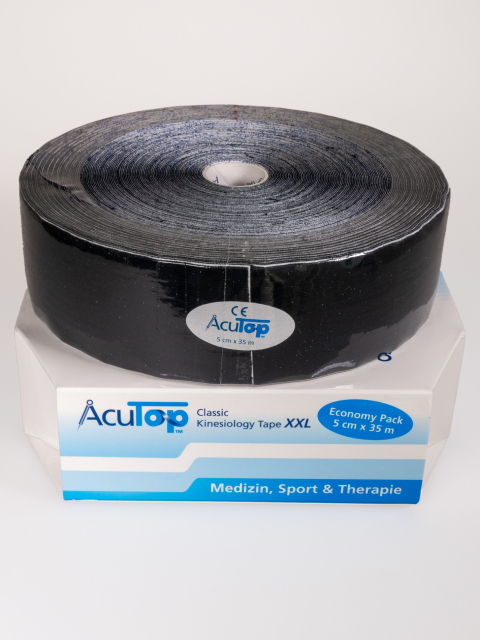 AcuTop Classic Tape XXL , schwarz 5 cm x 35 Meter