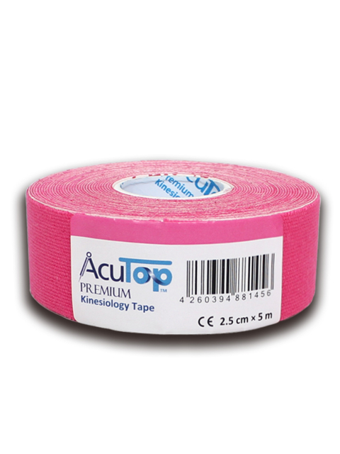 AcuTop Premium Kinesiology Tape, pink 2,5 cm x 5 Meter