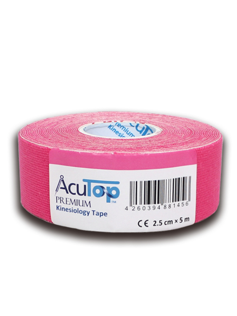 AcuTop Premium Kinesiology Tape, pink 2,5 cm x 5 Meter