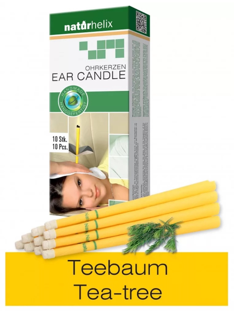 10er Packung Naturhelix Ohrkerzen Teebaum-Öl
