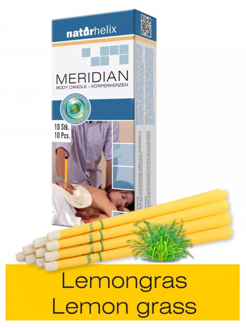 10er Packung Naturhelix Körperkerzen mit Lemongras-Öl