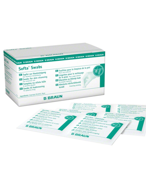 Softa Swabs Alcohol Pads B. Braun, 100 Stück
