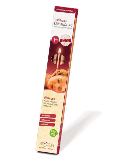 2 Stück Original BIOSUN Ohrkerzen - Honig Salbei Kamille