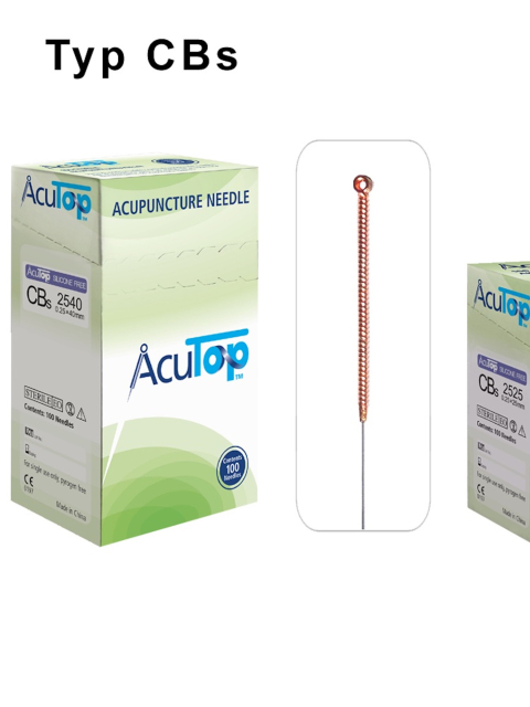 0,30 x 50mm AcuTop Nadel Typ CBS, Kupfergriff, silikonfrei, 100 Stück