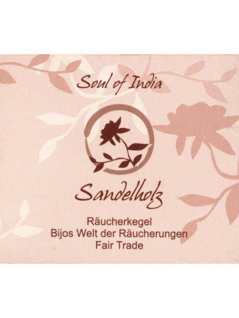 Sandelholz Räucherkegel Soul of India Fair Trade