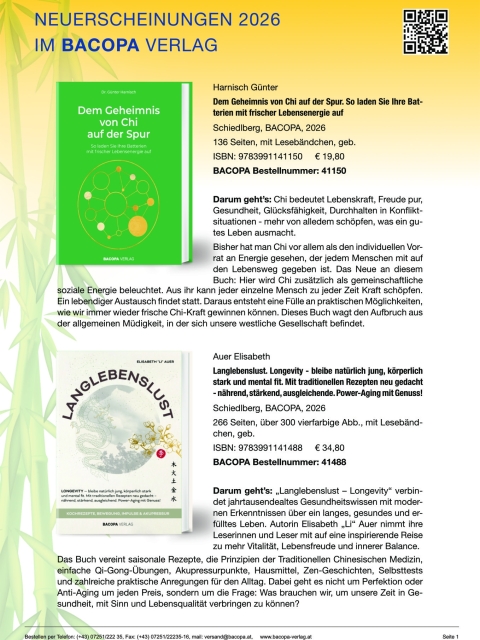 BACOPA Neuerscheinungen 2026 mit 4 Titeln