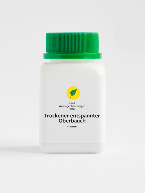 W10 Trockener entspannter Oberbauch, Georg Weidinger, 84 Tabletten. No Stress - ruhig und gelassen, Schleim und Feuchtigkeit ableiten, Verdauung