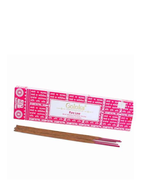 Goloka Masala Räucherstäbchen Pure Love - Rose, 15g