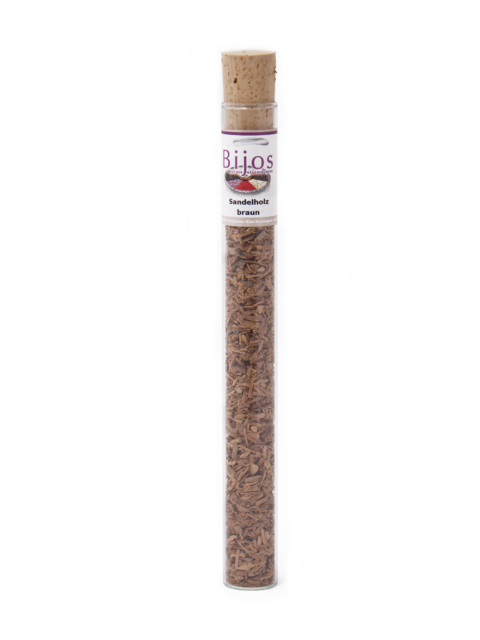 Bijos Räucherharz Sandelholz braun, indisch, ca. 35 ml Glasröhre