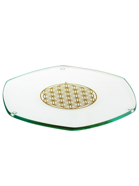 Energy - Plate Blume des Lebens gold 22cm