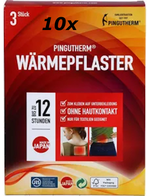 Wärmepflaster Pingu Therm, 10 x 3 Stück