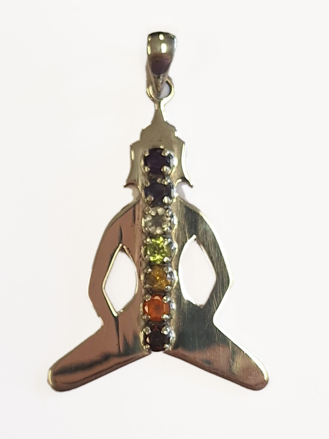 Anhänger Chakra-Figur ca. 5 cm Silber