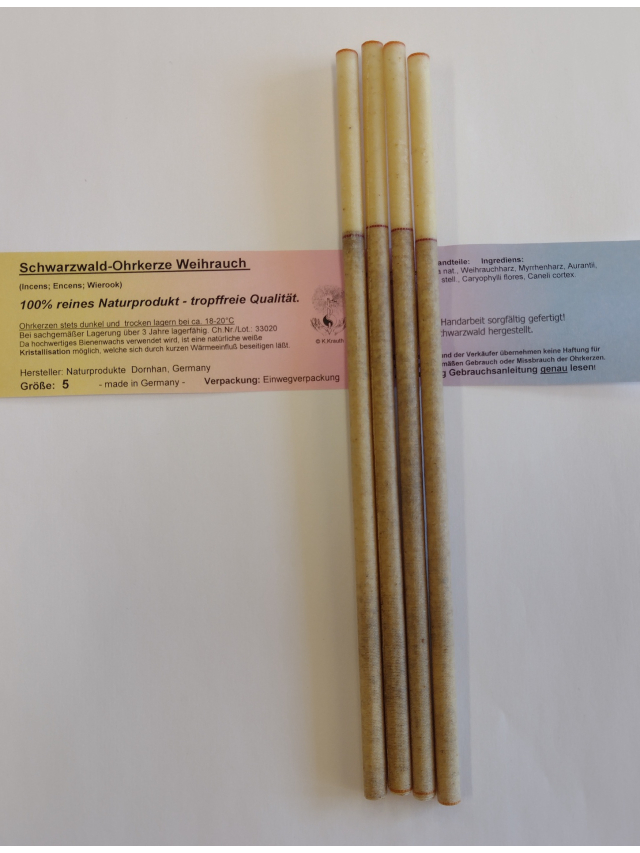 Therapie-Ohrkerze gr5 - Weihrauch (4 St.) Kinder-Größe