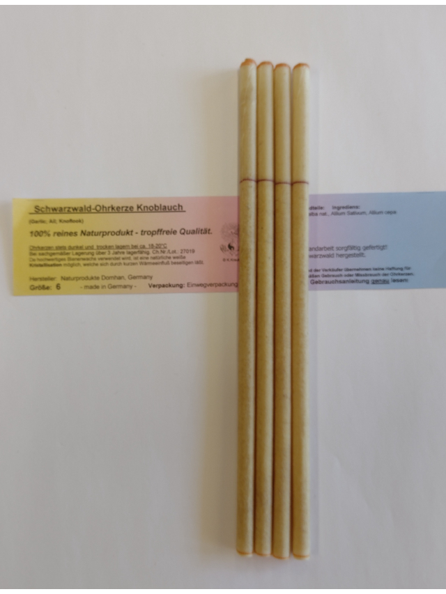Therapie-Ohrkerze gr6 - Knoblauch (4 St.) Standard-Größe