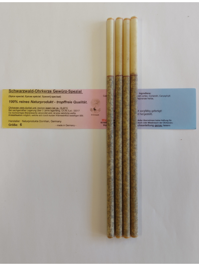 Therapie-Ohrkerze gr6 - Gewürz (4 St.) Standard-Größe