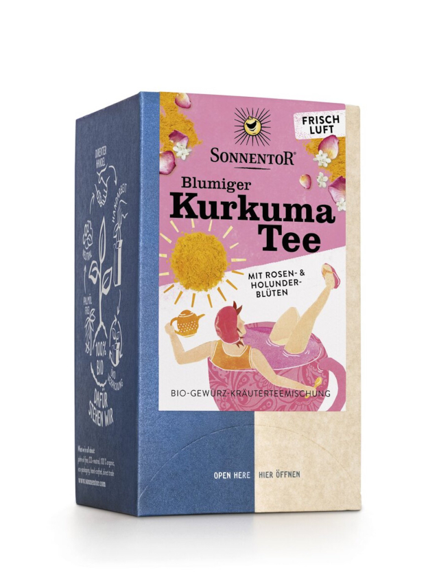 Blumiger Kurkuma Tee