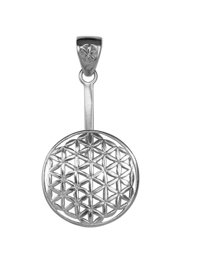 Donuthalter Blume des Lebens Silber, für 30mm Donut