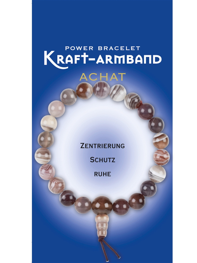 Kraft-Armband Achat. Schutz, Ruhe, Zentrierung
