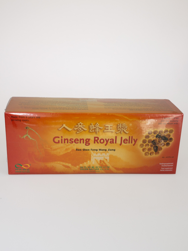 Ginseng Royal Jelly, 30 x 10ml Fläschchen. Ren Shen Feng Wang Jiang