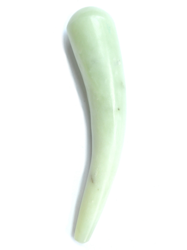 Jade Gua Sha horn voll, ca. 12-16cm lang