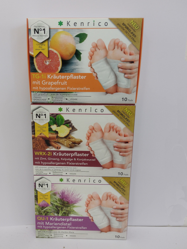 Mariendistel-, Zimt- und Grapefruitpflaster; Drei verschiedene Kenrico Kräuterpflaster
