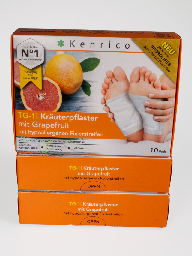 Kenrico TG-1i Grapefruitpflaster, 30 Stück Packung mit medizinischen Easytouch Fixierstreifen