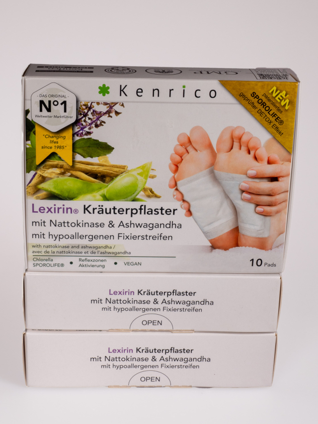 Kenrico Lexirin Nattokinasepflaster, 30 Stück Packung mit medizinischen Easytouch Fixierstreifen