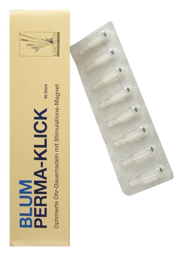Blum Perma-Klick Ohrdauernadel Stahl, 96 Stk. inkl. Pflaster