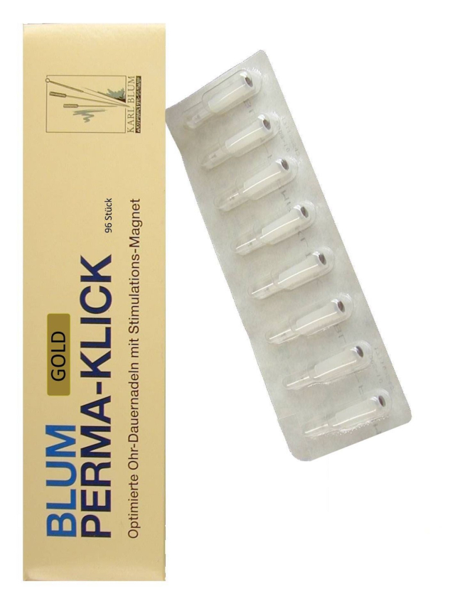 Blum Perma-Klick Ohrdauernadel Gold, 96 Stk. inkl. Pflaster