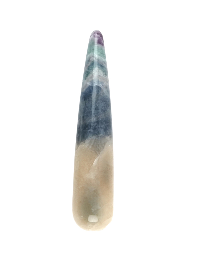 Massagegriffel Fluorit, dick in Geschenkdose