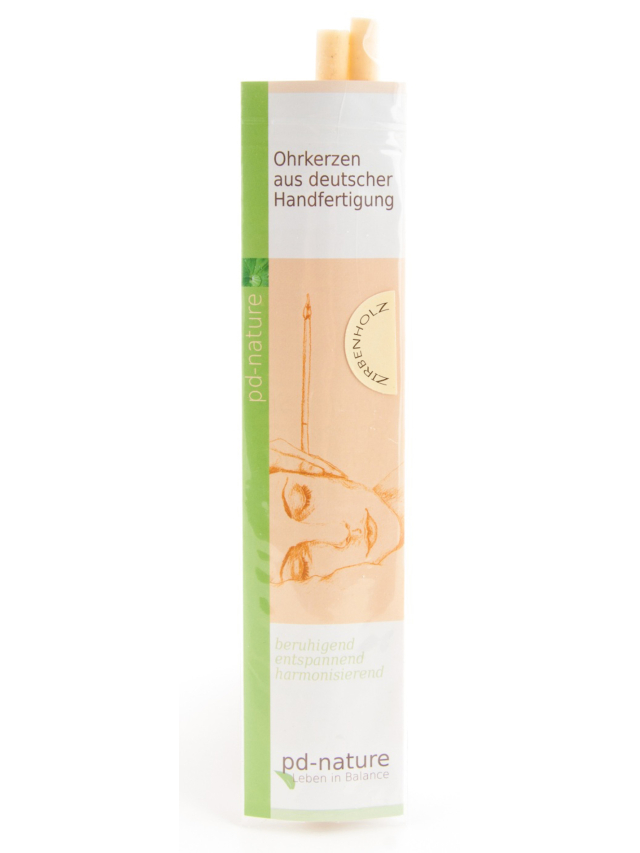 2 Stück pd-nature Ohrkerzen Zirbenholz (1Paar)